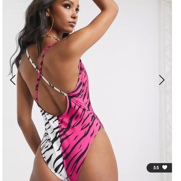 UNIQUE 21 zebra print bathing suit - Picture 2 of 5